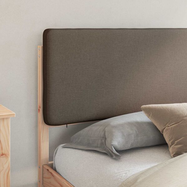 vidaXL R&aacute;m postele s čal&uacute;nen&yacute;m čelom Sivohned&aacute; 200 x 200 cm