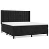 vidaXL Posteľn&yacute; r&aacute;m boxspring s matracom čierny 160x200 cm zamat
