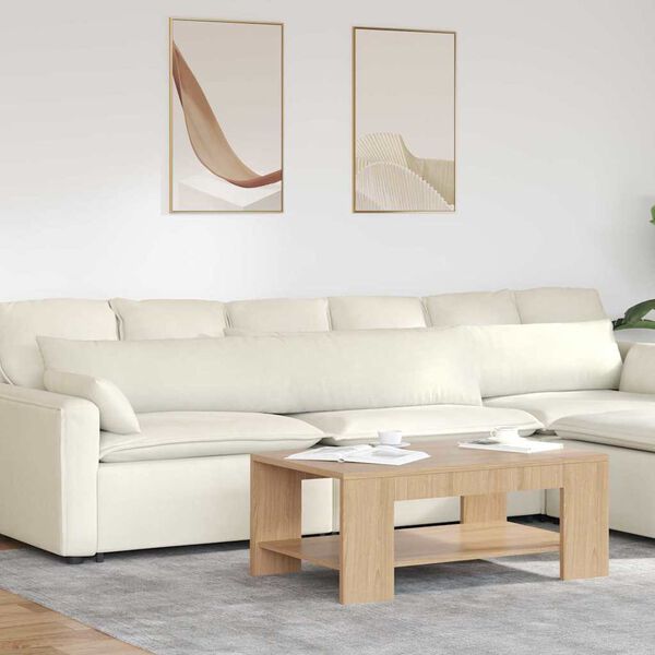 vidaXL Vankúše na pohovku 2 pcs Krémová 200 x 40 cm Kordúrová tkanina