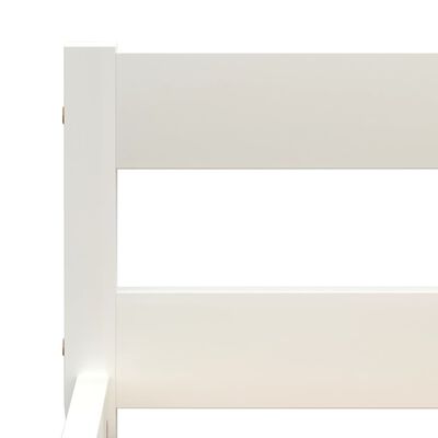 vidaXL Posteľný rám, biely, borovicový masív 90x200 cm