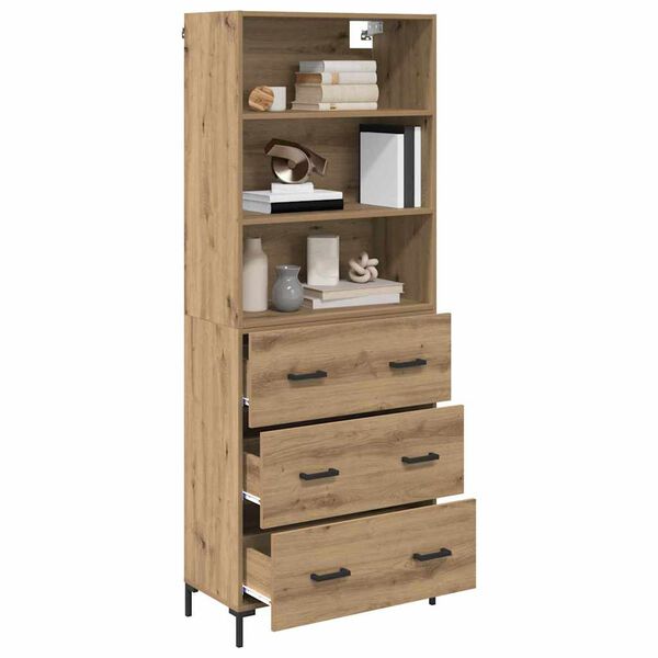 vidaXL Highboard Remeseln&yacute; dub 69,5 x 34 x 180 cm Kompozitn&eacute; drevo
