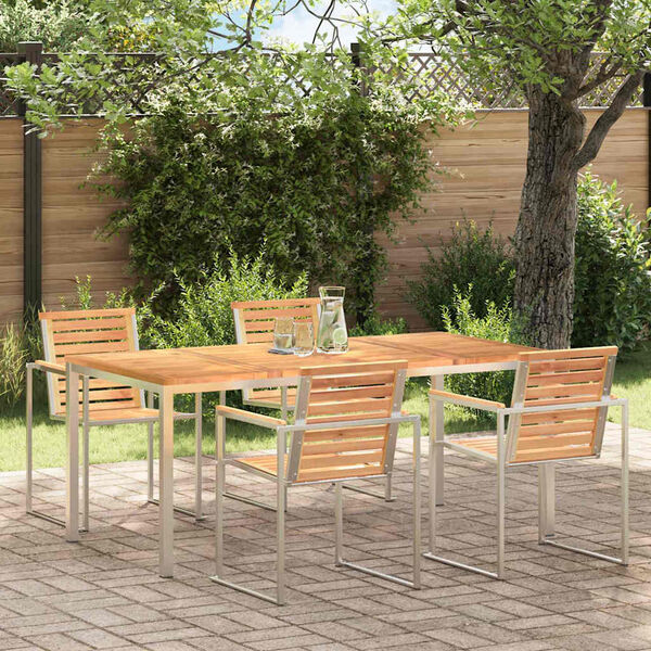 vidaXL Jed&aacute;lensk&yacute;st&ocirc;l Hned&aacute; 180 x 90 x 75 cm Hust&eacute; teakov&eacute; drevo