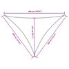 vidaXL Tieniaca plachta oxfordsk&aacute; l&aacute;tka trojuholn&iacute;kov&aacute; 3,5x3,5x4,9 m