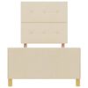 vidaXL Rám postele s čelnou doskou Krémová 100 x 200 cm látka