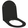 vidaXL WC sedadlo Čierna 47 x 36 x 3,4 cm Duroplast