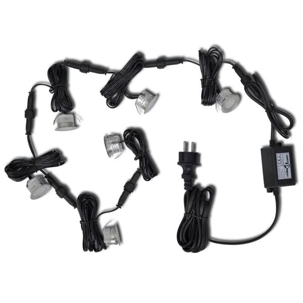 vidaXL Podlahové LED svetlá 6 ks, teplé biele