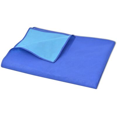 vidaXL Pikniková deka, modro-bledomodrá, 150x200 cm