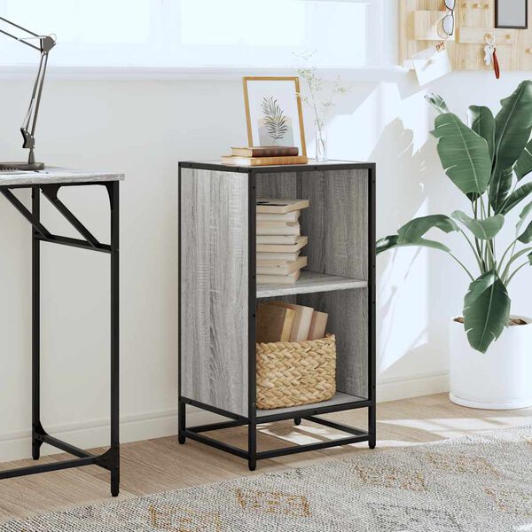 vidaXL Knižnica siv&yacute; dub sonoma 40x35x76 cm kompozitn&eacute; drevo