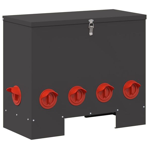 vidaXL Kŕmidlo pre kurčat&aacute; Čierna 60,5 x 29 x 51 cm