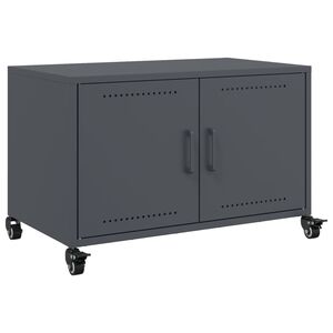 vidaXL TV skrinka antracitov&aacute; 68x39x43,5 cm oceľ valcovan&aacute; za studena