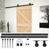 vidaXL Posuvn&eacute; dvere Pr&iacute;rodn&aacute; a čierna 90 x 210 cm Borovicov&yacute; mas&iacute;v