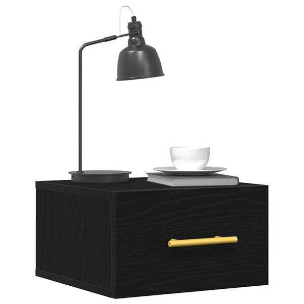 vidaXL Nočný stolík 2 pcs Čierny dub 35 x 35 x 20 cm Kompozitné drevo