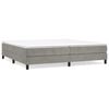 vidaXL Posteľn&yacute; r&aacute;m s boxspringom bledosiv&aacute; 200x200 cm zamat