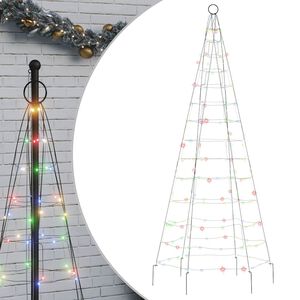 vidaXL LED vianočn&yacute; stromček 200 LED farebn&eacute; 180 cm