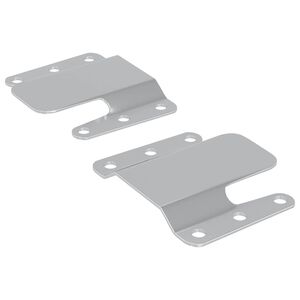 vidaXL Na mont&aacute;ž ploch&eacute;ho držiaka 2 pcs Strieborn&aacute; 75 x 66 x 1,4 mm