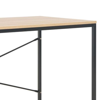 vidaXL Počítačový stôl čierny a dubový 120x60x70 cm