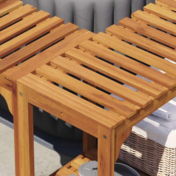 vidaXL Štvorcový exteriérový prístrešok na vírivku Hnedá 250 x 250 cm