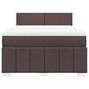 vidaXL Boxspring posteľ s matracom tmavohned&aacute; 140x200 cm l&aacute;tka