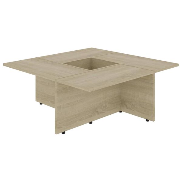 vidaXL Konferenčný stolík farba dubu sonoma 79,5x79,5x30 cm drevotrieska