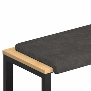 vidaXL Vank&uacute;&scaron; na lavičku Umel&aacute; koža Čierna Hĺbka 35 cm