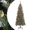 vidaXL Umel&yacute; vianočn&yacute; stromček Zelen&aacute; 180 cm PVC, plast a oceľ