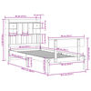 vidaXL Posteľ s knižnicou bez matraca 90x200 cm borovicový masív