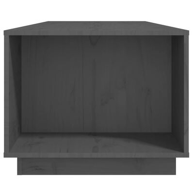 vidaXL Konferenčný stolík sivý 110x50x40 cm borovicový masív