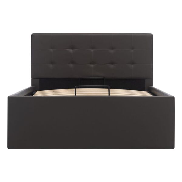 vidaXL Hydraulický posteľný rám+úložný priestor, umelá koža 100x200 cm