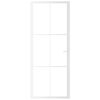 vidaXL Vnútorné dvere 83x201,5 cm biele ESG sklo a hliník