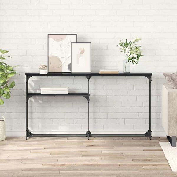 vidaXL Konferenčn&yacute;stol&iacute;k Čierny dub 146 x 22.5 x 75 cm