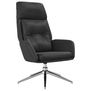 vidaXL Relaxačn&aacute; stolička čierna prav&aacute; koža