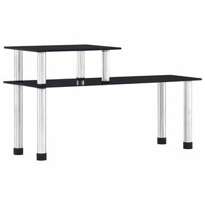 vidaXL Kuchynsk&aacute; polica čierna 45x16x26 cm tvrden&eacute; sklo