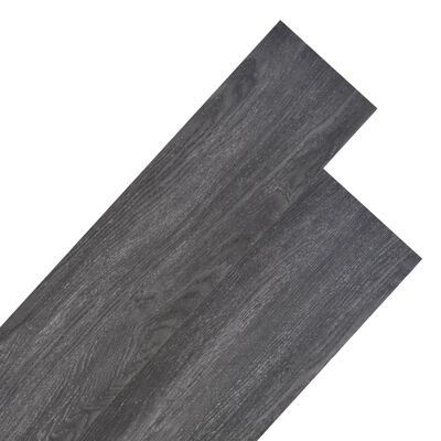 vidaXL Nesamolepiace podlahové dosky, PVC 4,46 m² 3 mm, čierne