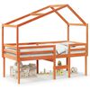 vidaXL Vysoká posteľ so strechou voskovo hnedá 80x200cm borovic. masív