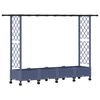 vidaXL Vyv&yacute;&scaron;en&yacute; z&aacute;hon s mriežkou a strechou Siv&aacute; 203 x 40 x 127 cm PP