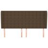 vidaXL Čelo postele so z&aacute;hybmi tmavohned&eacute; 203x23x118/128 cm l&aacute;tka