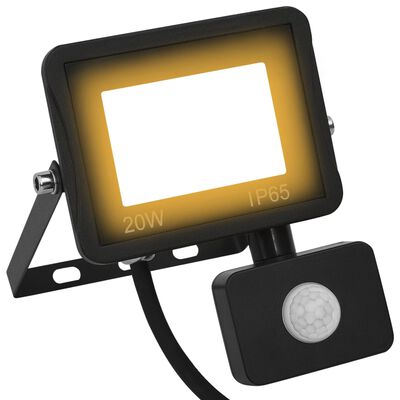 vidaXL LED reflektor so senzorom 20 W teplé biele svetlo