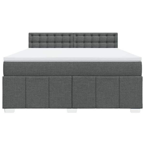 vidaXL Boxspring posteľ s matracom tmavosivá 180x200 cm látka