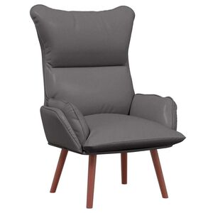vidaXL kreslo Siv&aacute; 69 x 74 x 93 cm Umel&aacute; koža