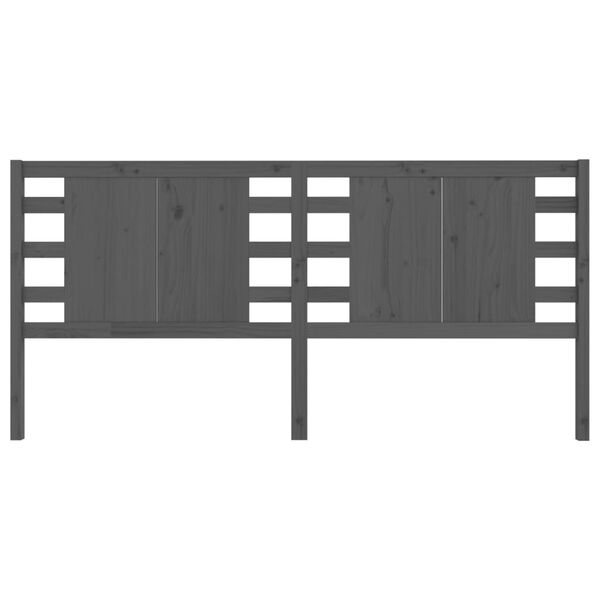 vidaXL Čelo postele siv&eacute; 146x4x100 cm mas&iacute;vna borovica