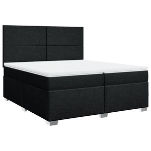 vidaXL Boxspring posteľ s matracom čierna 200x200 cm l&aacute;tka