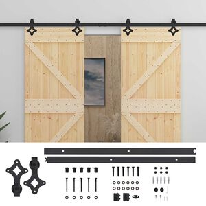 vidaXL Posuvn&eacute; dvere 2 ks 100 x 210 cm Borovicov&yacute; mas&iacute;v