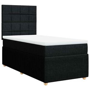 vidaXL Posteľn&yacute; r&aacute;m boxspring s matracom čierny 80x200 cm l&aacute;tka