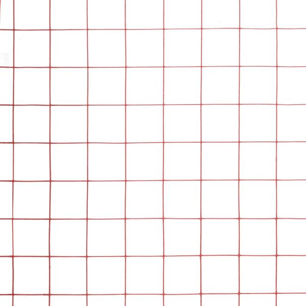 vidaXL Dr&ocirc;ten&eacute; pletivo, oceľ potiahnut&aacute; PVC 25x0,5 m, červen&eacute;