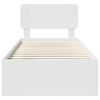 vidaXL R&aacute;m postele Biela 90 x 190 cm Mas&iacute;vne borovicov&eacute; drevo