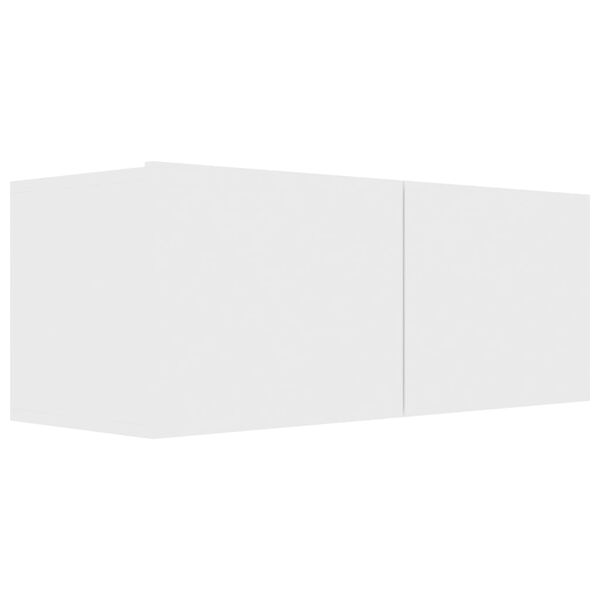 vidaXL 4-dielna súprava TV skriniek, biela, kompozitné drevo