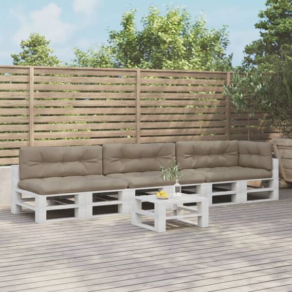 vidaXL Podložky na paletov&uacute; sedačku 7 ks sivohned&eacute; l&aacute;tka