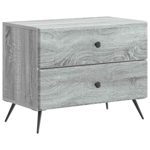 vidaXL Nočn&yacute; stol&iacute;k Siv&aacute; sonoma 62 x 34,5 x 47,5 cm Kompozitn&eacute; drevo