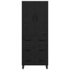 vidaXL Highboard Čierny dub 69,5 x 34 x 180 cm Kompozitn&eacute; drevo