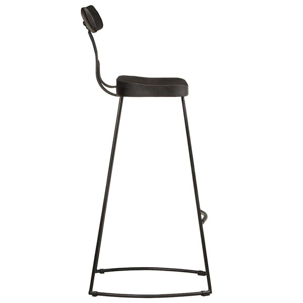 vidaXL Barov&eacute; stoličky 2 ks Čierna 49x43x103 cm Mas&iacute;vne drevo Mango